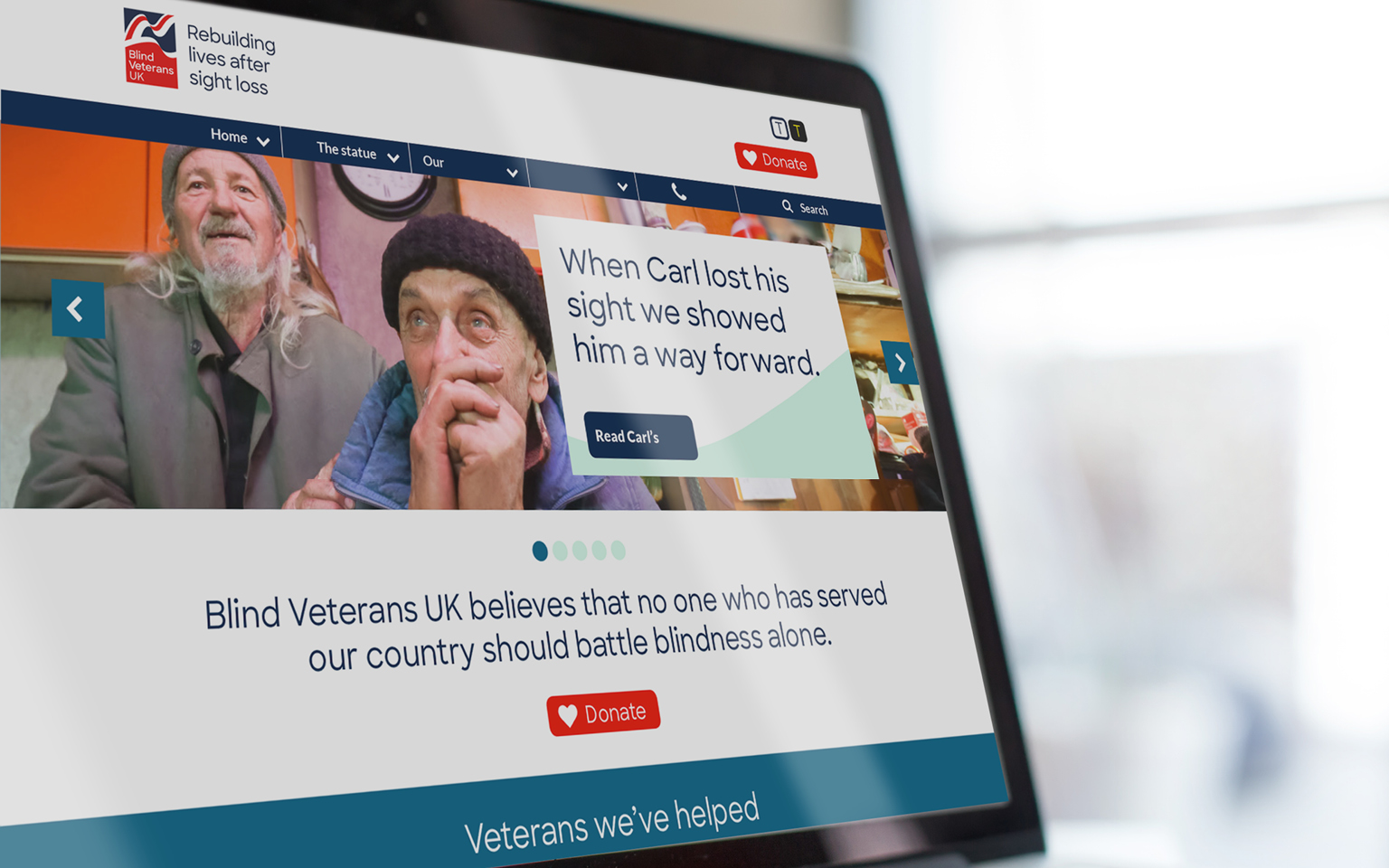 Blind Veterans UK Donation  Donations - Blind Veterans UK