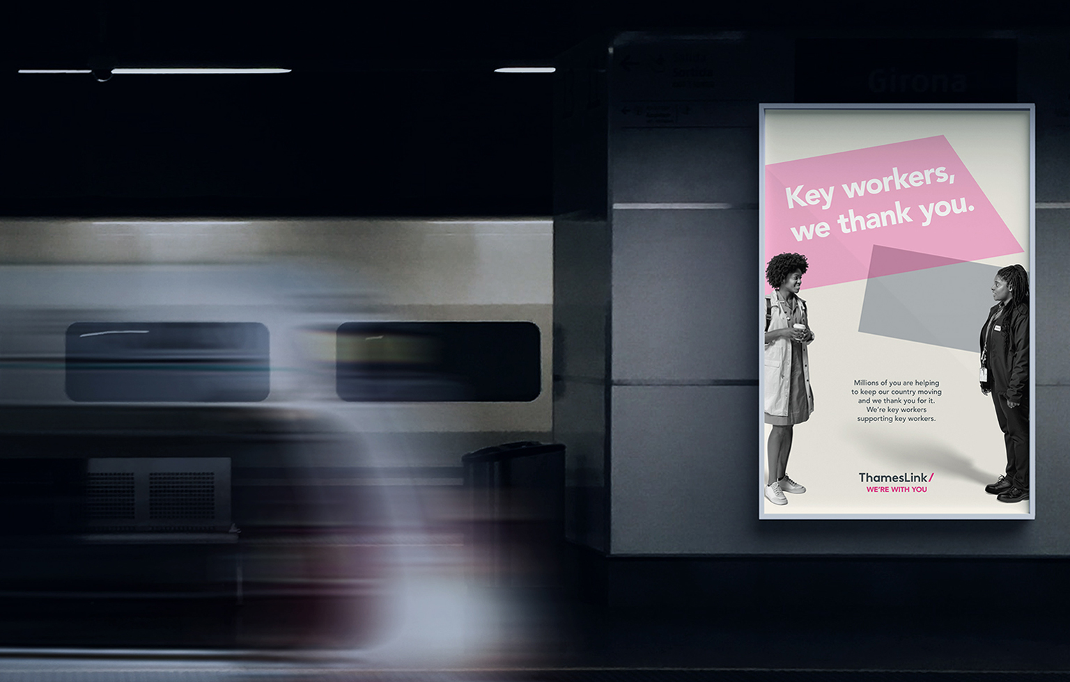 Govia Thameslink Railway Thank You Campaign poster