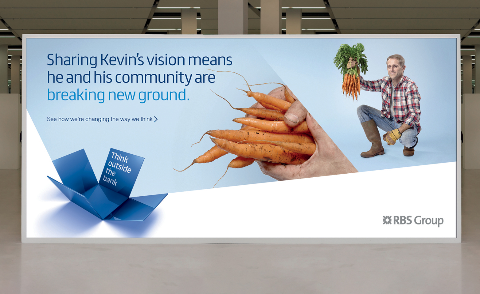 RBS Think outside the box billboard