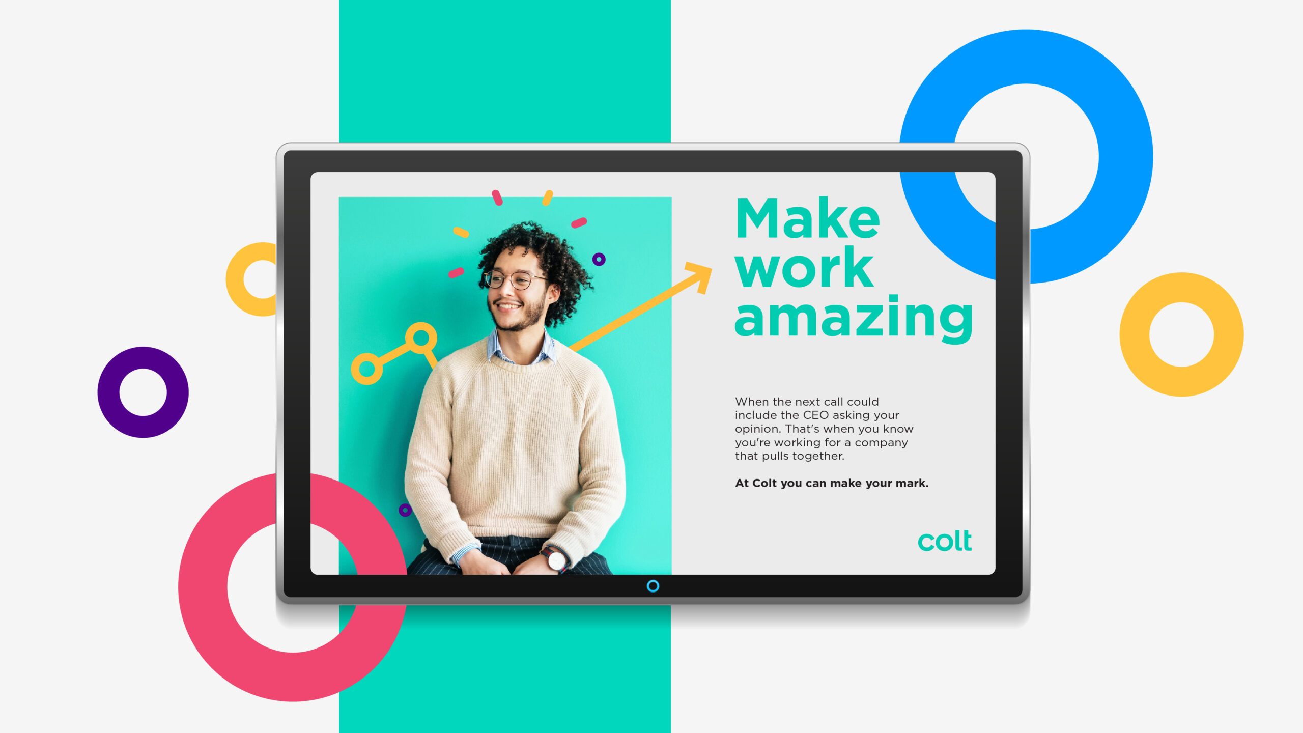 'Make work amazing' employer brand work for Colt, by The Team.